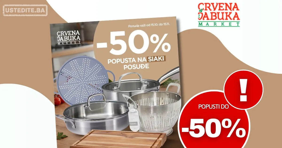 Crvena jabuka akcija POSUĐE 15.10-15.11.2026.